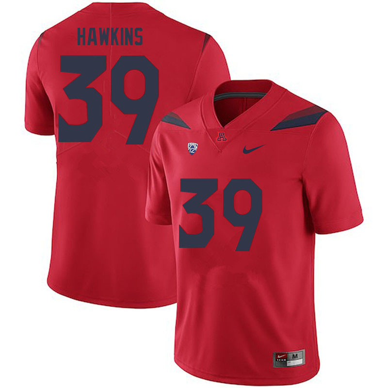 Men #39 Kameron Hawkins Arizona Wildcats College Football Jerseys Sale-Red